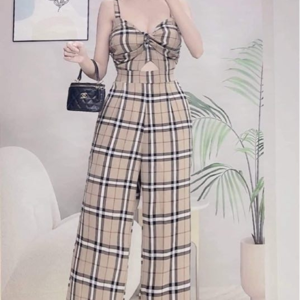 Plaid Women's Jumpsuit